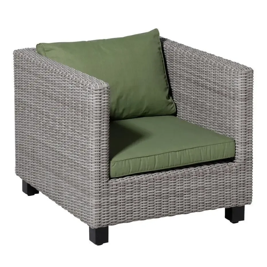 Madison - Lounge Rugkussen Basic green - Ca. 40x60 cm - Set van 2