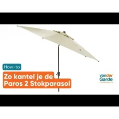 Madison - Parasol Paros II Round Ecru - 300cm - Beige