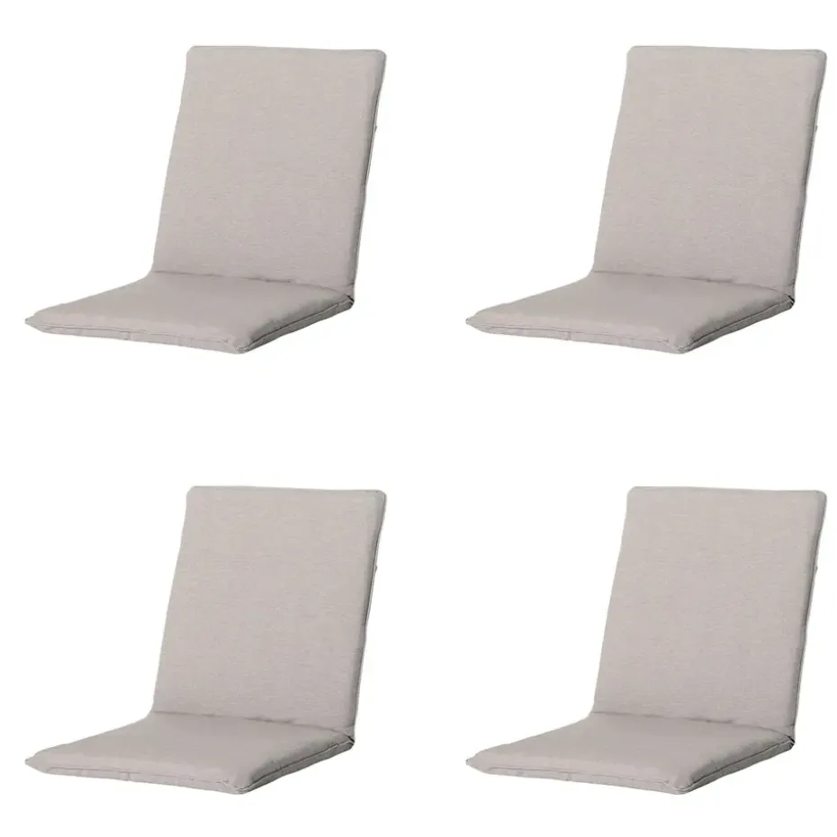 Madison - Stapelstoelkussen Napels taupe - Ca. 97x49 cm - Set van 4