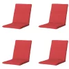 Madison - Stapelstoelkussen Panama brick red - Ca. 97x49 cm - Set van 4