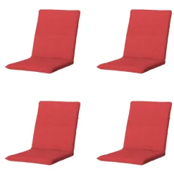 Madison - Stapelstoelkussen Panama brick red - Ca. 97x49 cm - Set van 4