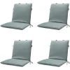 Madison - Stapelstoelkussen Silver canvas eco+ - Ca. 97x49 cm - Set van 4