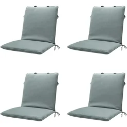 Madison - Stapelstoelkussen Silver canvas eco+ - Ca. 97x49 cm - Set van 4
