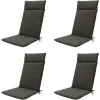 Madison - Tuinkussen Dark grey canvas eco+ - Ca. 120x50 cm - Set van 4