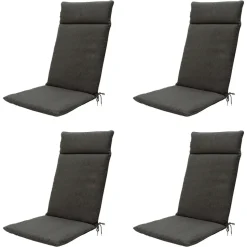 Madison - Tuinkussen Dark grey canvas eco+ - Ca. 120x50 cm - Set van 4