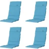 Madison - Tuinkussen Fiber Deluxe Panama aqua - Ca. 125x50 cm - Set van 4