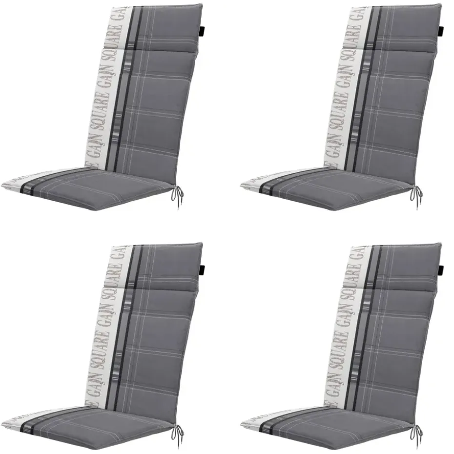 Madison - Tuinkussen Madison garden grey - Ca. 120x50 cm - Set van 4