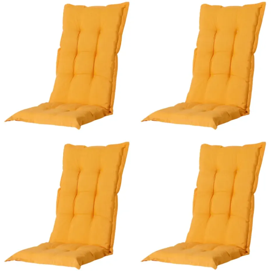 Madison - Tuinkussen Panama golden glow - Ca. 123x50 cm - Set van 4