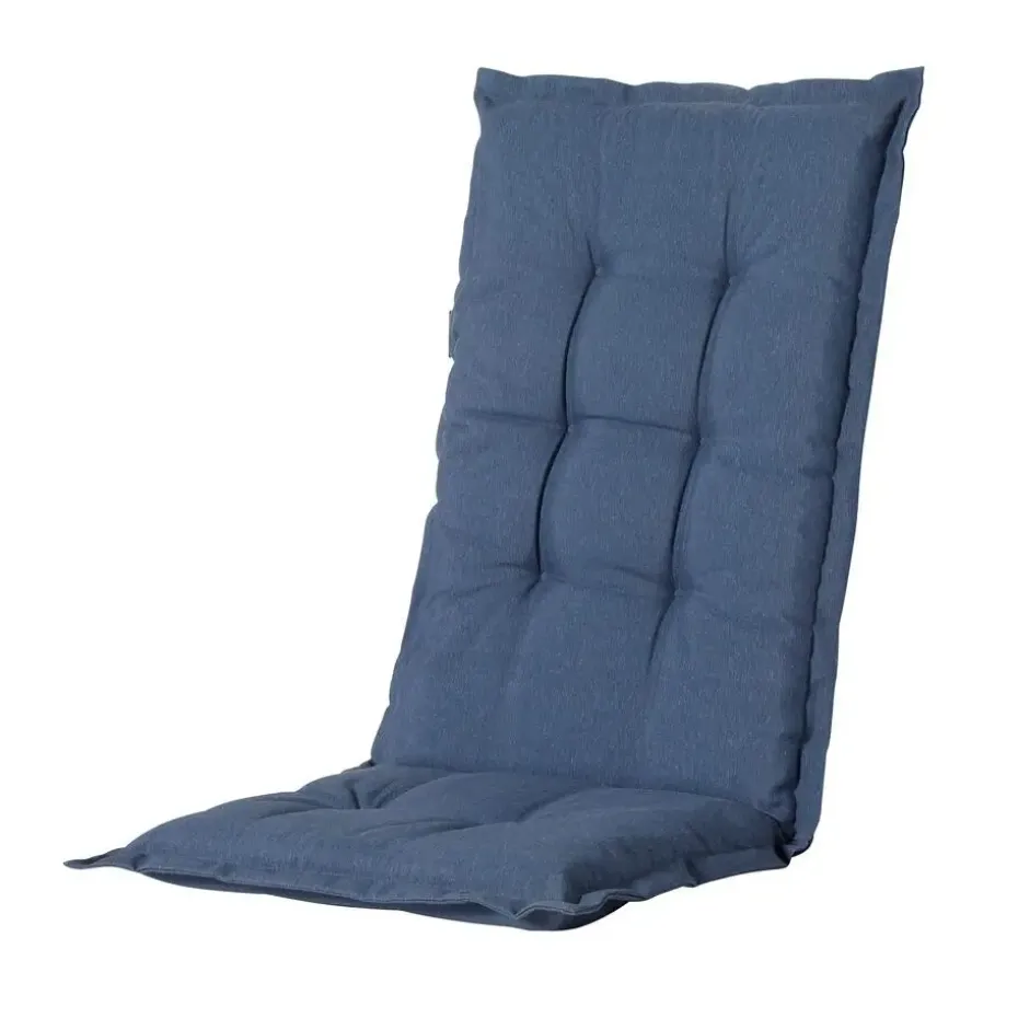 Madison - Tuinkussen Panama safier blue - Ca. 123x50 cm - Set van 4