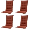 Madison - Tuinstoelkussen Lage Rug Panama terra - Ca. 105x50 cm - Set van 4