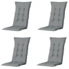 Madison - Tuinstoelkussen Hoge Rug Basic grey - Ca. 123x50 cm - Set van 4