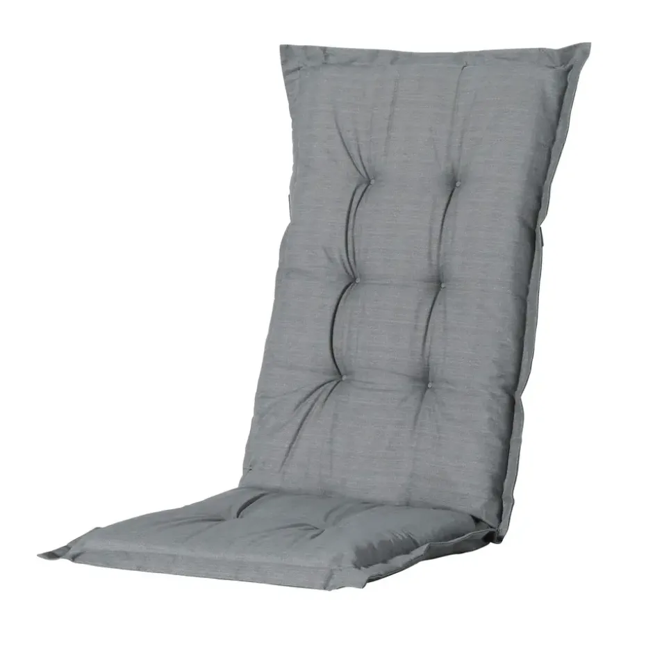 Madison - Tuinstoelkussen Hoge Rug Basic grey - Ca. 123x50 cm - Set van 4
