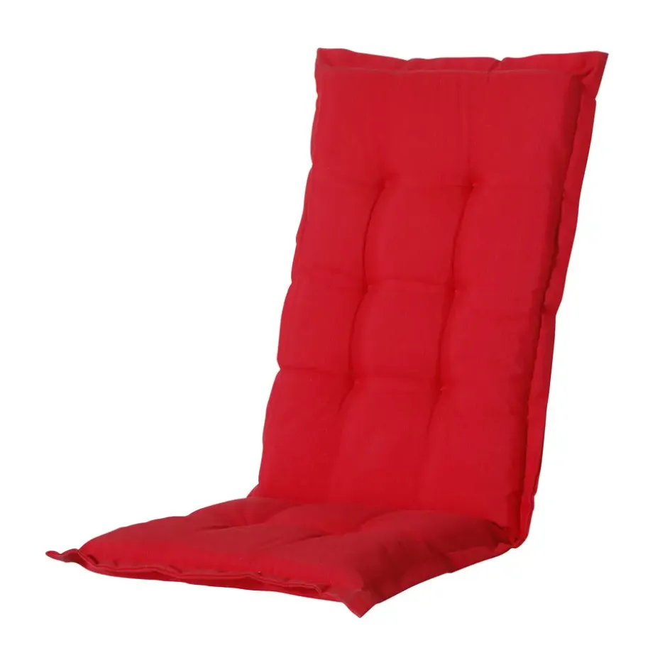 Madison - Tuinstoelkussen Lage Rug Panama red - Ca. 105x50 cm - Set van 4