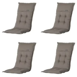Madison - Tuinstoelkussen Hoge Rug Rib liver - Ca. 123x50 cm - Set van 4