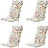 Madison - Tuinstoelkussen Hoge Rug Milly natural - Ca. 120x50 cm - Set van 4