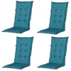 Madison - Tuinstoelkussen Hoge Rug Panama sea blue - Ca. 123x50 cm - Set van 4