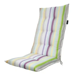Madison - Tuinstoelkussen Hoge Rug Righe purple - Ca. 123x50 cm - Set van 4