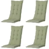 Madison - Tuinstoelkussen Lage Rug Panama sage - Ca. 105x50 cm - Set van 4