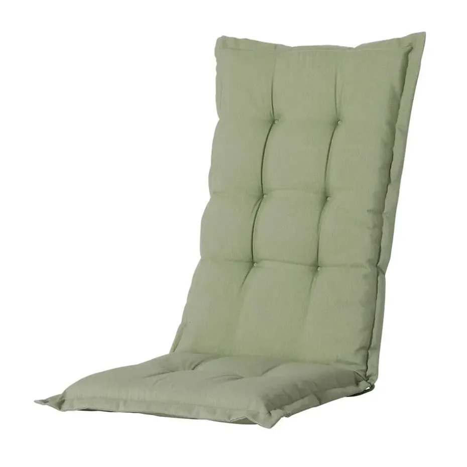 Madison - Tuinstoelkussen Lage Rug Panama sage - Ca. 105x50 cm - Set van 4