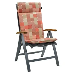 Madison - Tuinstoelkussen Hoge Rug Jacky terra - Ca. 120x50 cm - Set van 4