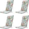 Madison - Tuinstoelkussen Hoge Rug Cala natural - Ca. 120x50 cm - Set van 4