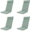 Madison - Tuinstoelkussen Hoge Rug Napels kaki - Ca. 120x50 cm - Set van 4
