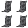 Madison - Tuinstoelkussen Hoge Rug Circle grey - Ca. 123x50 cm - Set van 4