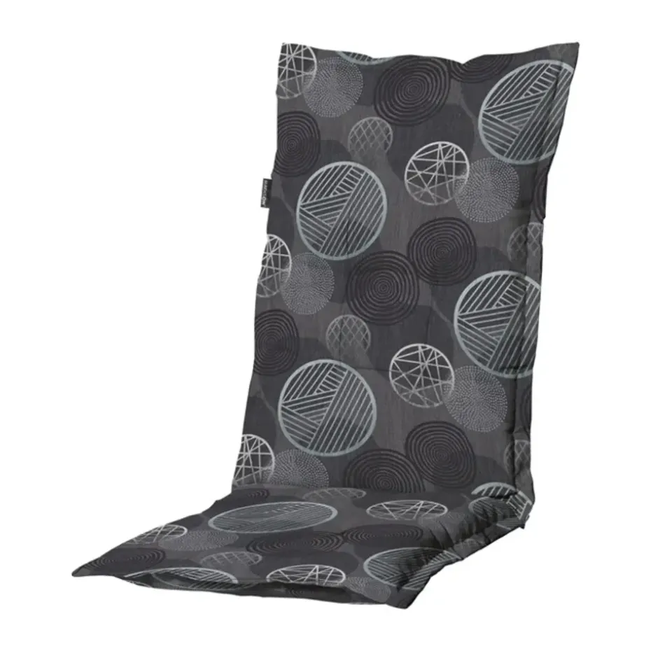 Madison - Tuinstoelkussen Hoge Rug Circle grey - Ca. 123x50 cm - Set van 4