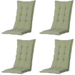 Madison - Tuinstoelkussen Hoge Rug Panama sage - Ca. 123x50 cm - Set van 4