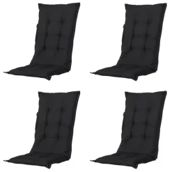 Madison - Tuinstoelkussen Hoge Rug Panama black - Ca. 123x50 cm - Set van 4