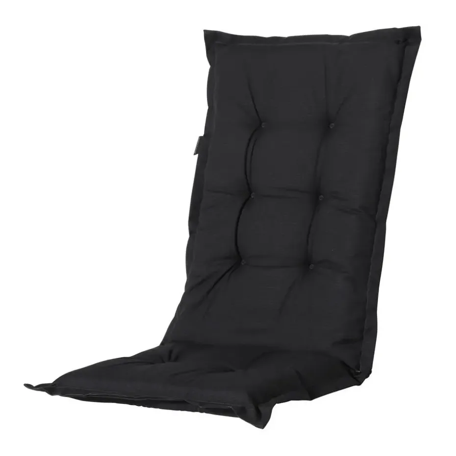 Madison - Tuinstoelkussen Hoge Rug Panama black - Ca. 123x50 cm - Set van 4
