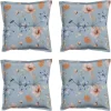 Madison - Zitkussen Florina blue - Ca. 50x50 cm - Set van 4
