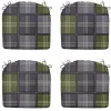 Madison - Zitkussen Patchy olive - Ca. 46x48 cm - Set van 4
