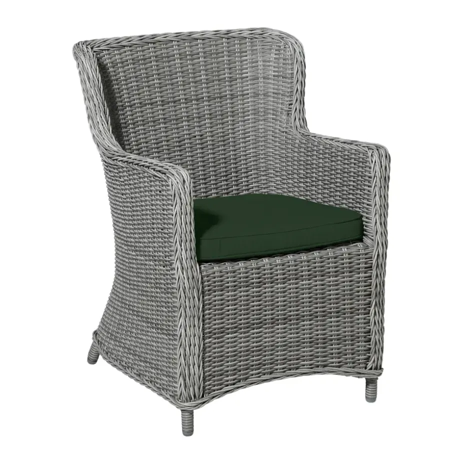 Madison - Zitkussen Wicker Green canvas eco+ - Ca. 48x48 cm - Set van 4