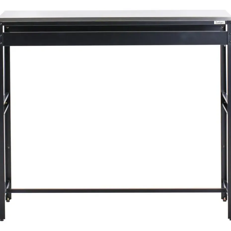 MAENZA - Buitenkeukenkast set met tafel - Zwart - Staal