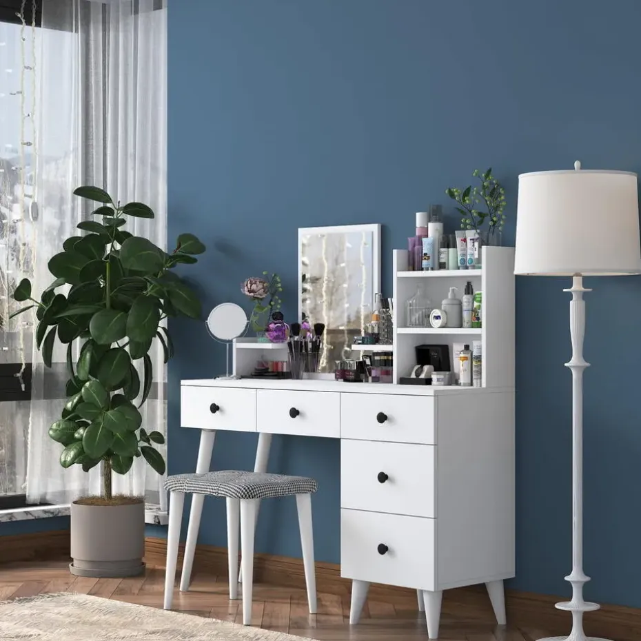 Make-up Tafel - 112cm - Incl. Kruk - Bulon
