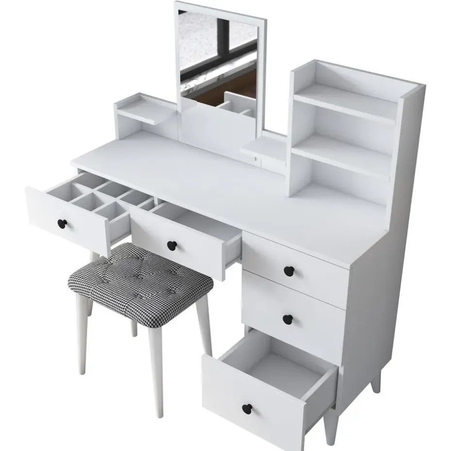 Make-up Tafel - 112cm - Incl. Kruk - Bulon