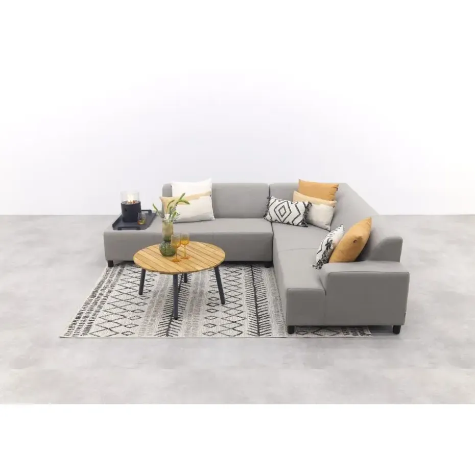 Malaga/Mindo - hoekbank loungeset chaise longue - taupe