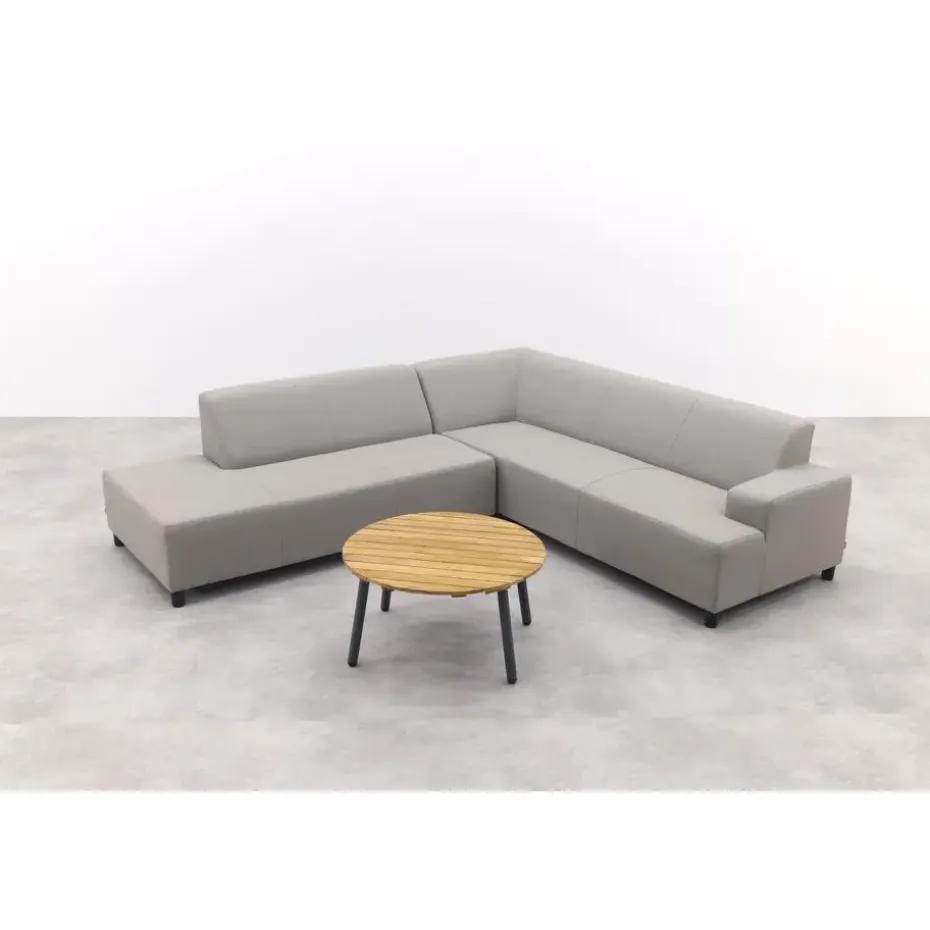 Malaga/Mindo - hoekbank loungeset chaise longue - taupe
