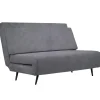 Mallory - Slaapbank 140 cm in antraciet fluweel