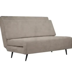 Mallory - Slaapbank 140 cm in taupe fluweel