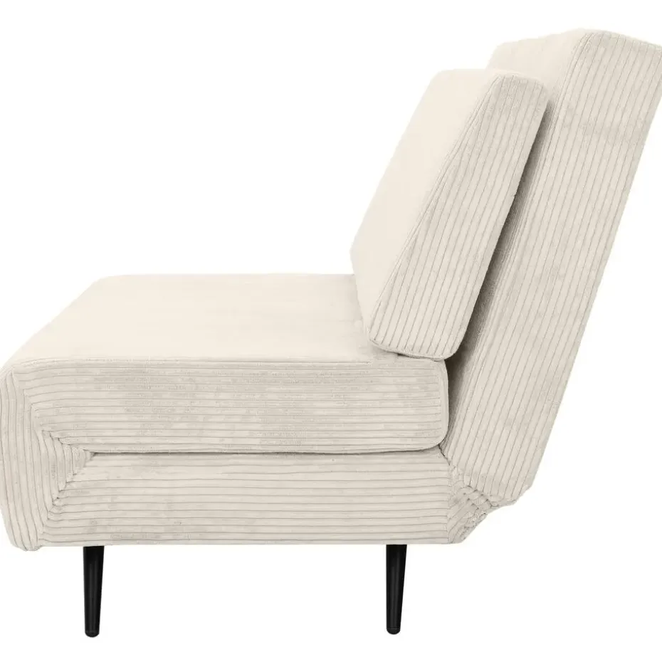 Mallory - Slaapbank 140 cm in crèmekleurige stof
