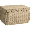 Mand Moda met deksel - bruin - 32x42x25 cm