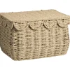 Mand Moda met deksel - bruin - 27x37x23 cm