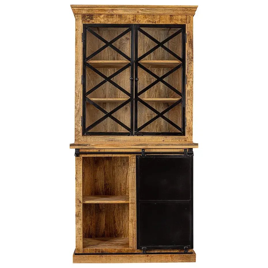 Mangohoutonline - Buffetkast Denver 120cm Met Deurtjes Rechthoekig Bruin