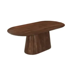 Mangohoutonline - Eettafel Nova Capsule Donkerbruin 240x110cm Rechthoekig