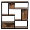 Mangohoutonline - Wandrek Vierkant 60x60cm Vierkant - Bruin - Mahom