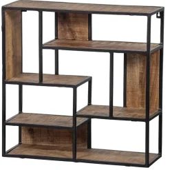 Mangohoutonline - Wandrek Vierkant 60x60cm Vierkant - Bruin - Mahom