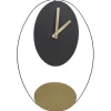 MANIGOD - Wandklok - Zwart/Goud - Staal