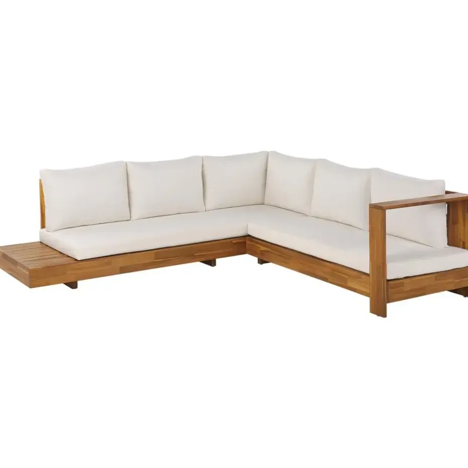 MARETTIMO - Loungeset - Gebroken wit - Linkszijdig - Acaciahout